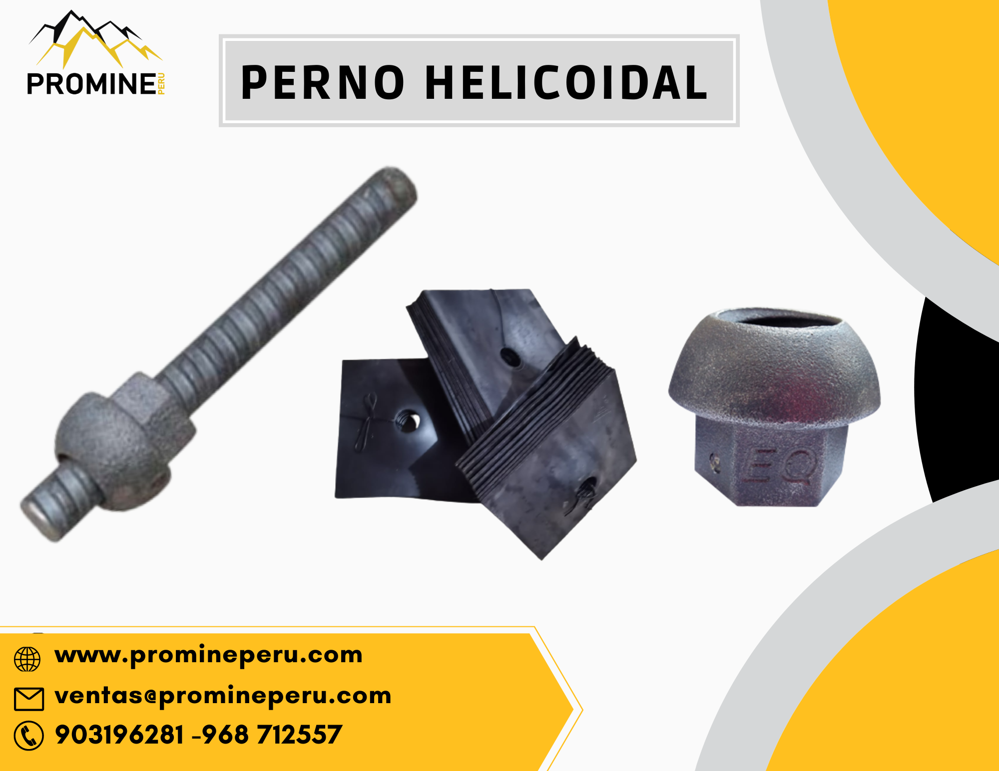 PERNO HELICOIDAL ALTA CALIDAD PROMINE AREQUIPA